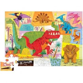 Puzzle dinosaures dans boÃ®te silhouette (36pcs)