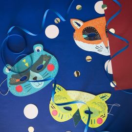 set de 6 masques en carton garçons