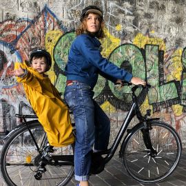 Rainette imperméable pour siège vélo - jaune