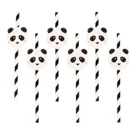 12 pailles - mini panda