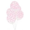 Set de 5 ballons imprimés - Confettis roses
