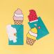 8 invitations - ice cream