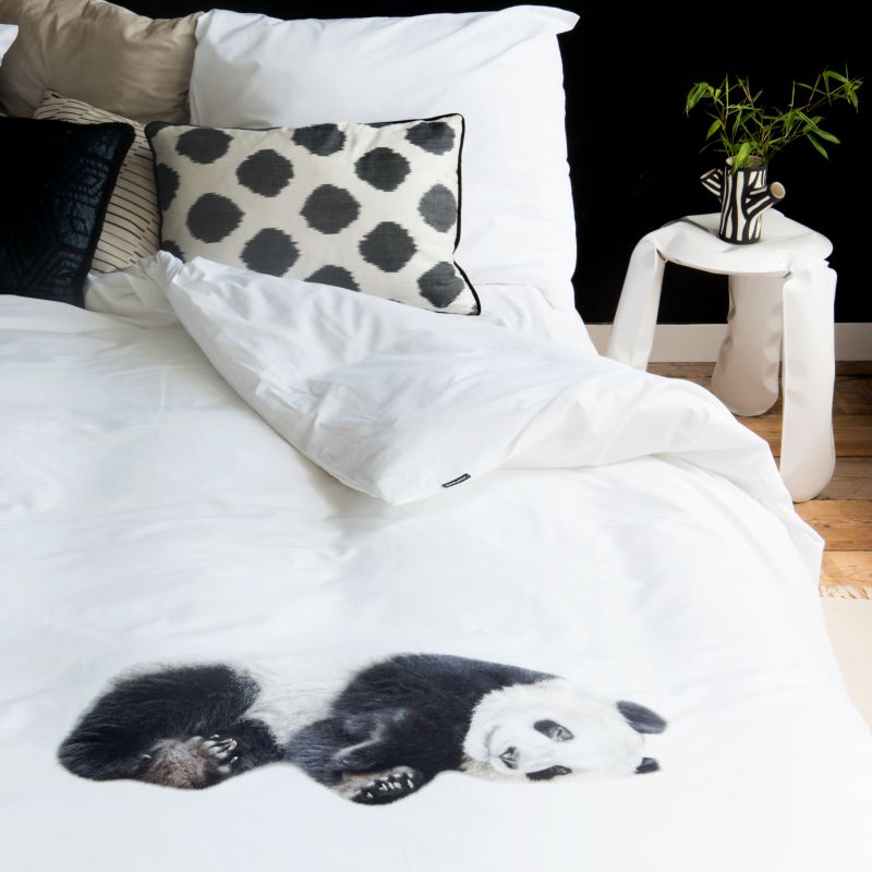 Housse de couette 100 x 135 cm et taie doreiller 40 x 60 cm Parure de lit Panda Jade