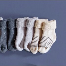 3 paires de chaussettes bébé - gris