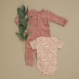 Pyjama bÃ©bÃ© en velours Ash rose
