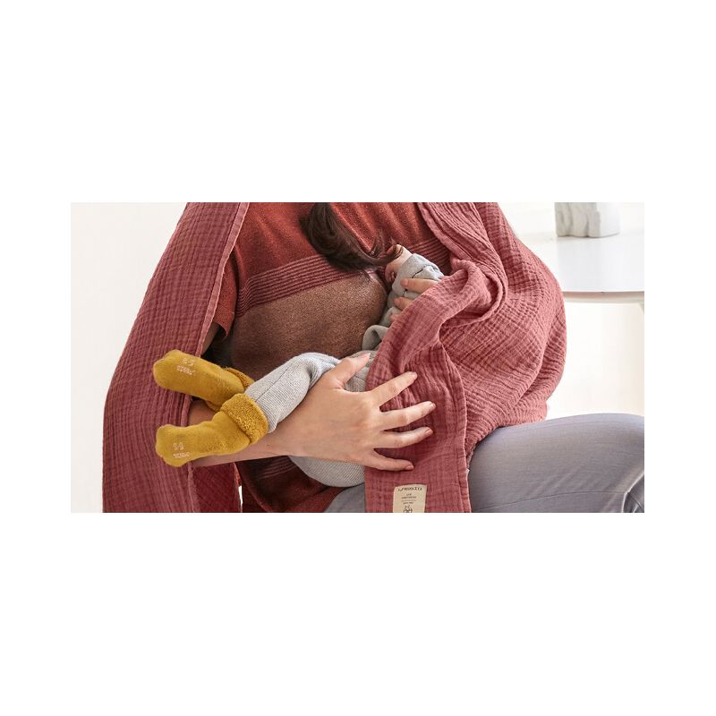 Lässig Echarpe d'allaitement olive 70x230cm - Babyboom Shop