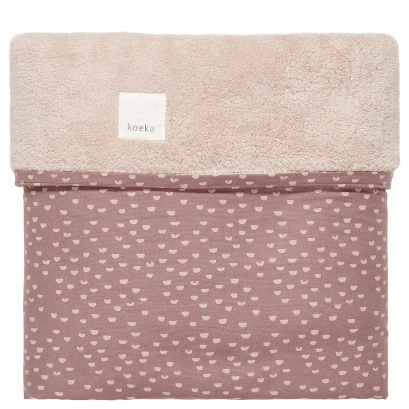 Couverture Lit Bebe Malin Teddy Plum Grey Pink Le Petit Zebre