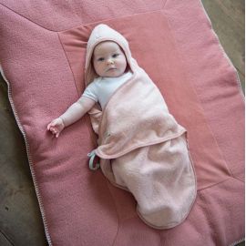 Wrap towel Newborn Dijon organic - Shadow pink