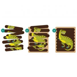 Puzzle sticks - Dinosaures