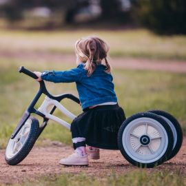 Draisienne Wishbone Bike 3-en-1 RE2 Raw + sonnette OFFERTE
