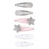 Set de 6 barrettes Julie étoiles - argent