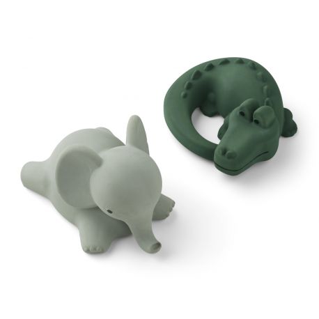 Set de 2 jouets de bain Vikky - Safari green mix