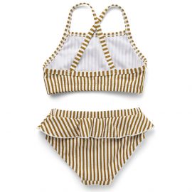 Bikini Norma - Y/D stripe: Mustard/white