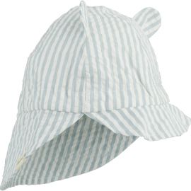 Chapeau de soleil Gorm - Y/D stripe: Sea blue/white