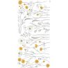 Planche de stickers décor XL - Grandes fleurs des champs