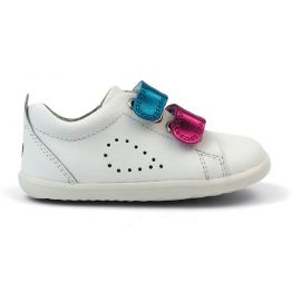 Chaussures Step Up Grass Court Switch - White + Raspberry + Peacock