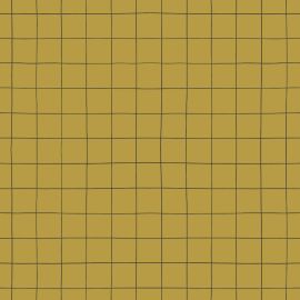 Papier peint - Minima - Grid - Mustard