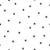 Papier peint - Minima Pois noirs - Blanc
