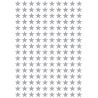 Planche de stickers A3 - Petites étoiles - Argent