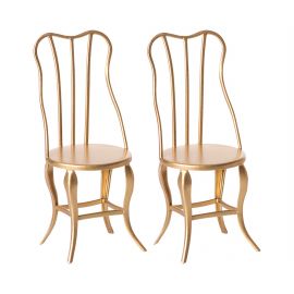 Set de 2 chaises vintage - Or - Micro