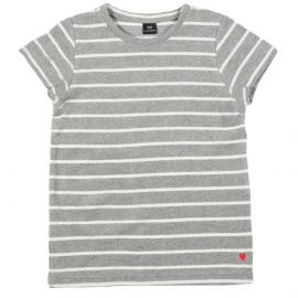 T-Shirt Terry Stripes - Grey Melee - Femme