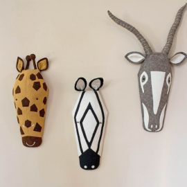 Masque africain en feutre Kaio - Girafe