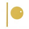Couvercle et paille pour verre Design Letters - Moutarde