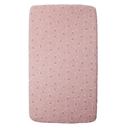 Drap-housse - Pink heather - 60x120 cm