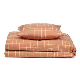 Housse de couette 1p Carl - Check & tuscany rose