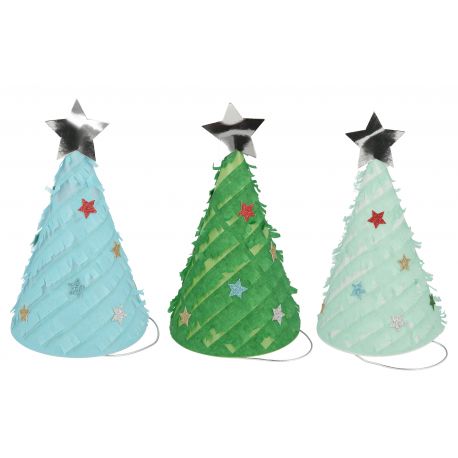 Lot de 6 chapeaux - Fringed Christmas Tree