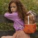 Sac à dos small - Colourblocking - Orange juice + plum purple + schoolbus brown