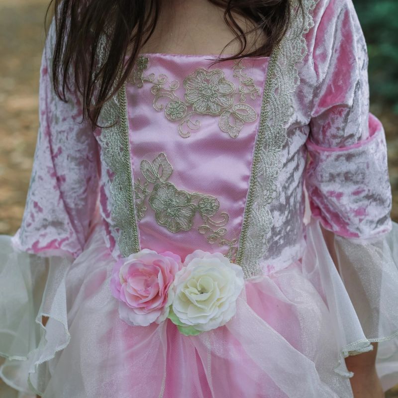 Déguisement, robe longue de princesse rose à bustier corset de chez Great  Pretenders