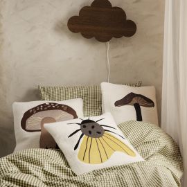 Coussin brodé Forêt - Lactaire