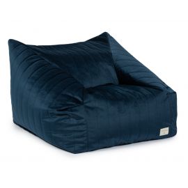 Pouf en velours Chelsea Velvet - 72x75x42 cm - Night Blue