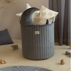 Panier de rangement Savanna Velvet - 40x35x35 cm - Slate Grey