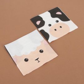 Serviettes - mini ferme