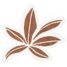 Tapis en coton UTAN - Feuille tropicale - Marron