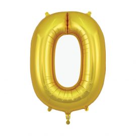 Ballon mylar chiffre - gold 0