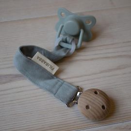 Attache-tÃ©tine en coton bio - Moss green
