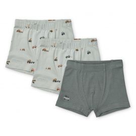 Lot de 3 boxers Felix - Vehicles & Blue fog mix