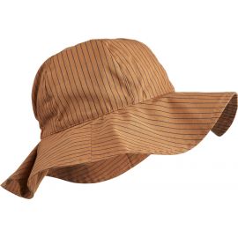 Chapeau de soleil Amelia - Y & D stripe: Navy & Almond