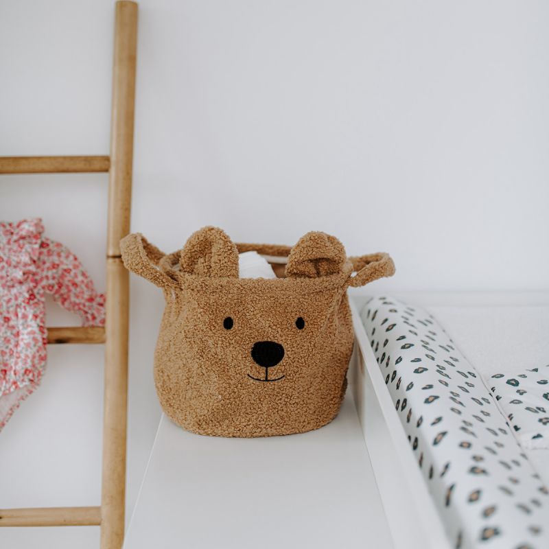 Childhome - Panier de rangement Teddy M - Brun - Le Petit Zèbre