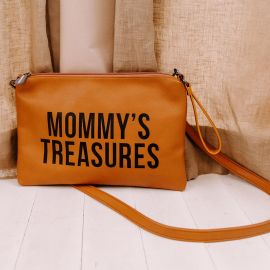 Pochette Mommy's Treasures - Simili cuir brun