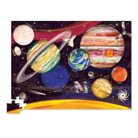 Puzzle en boîte ronde - Realistic Solar System - 72 pièces