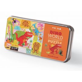 Puzzle boîte métal - 50 pièces - Dino World