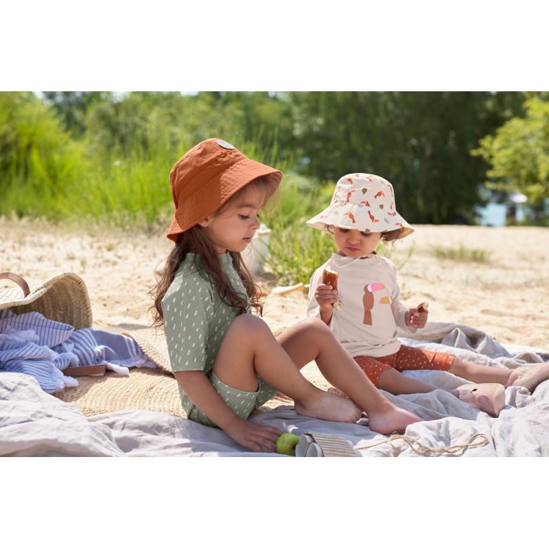 Laessig - Chapeau de soleil réversible anti-UV - Toucan offwhite