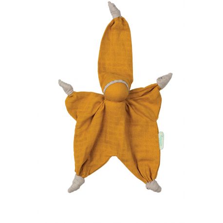 Doudou Sisco - Mousseline de coton Bio - Ocre Doudou Sisco - Mousseline de coton Bio - Ocre