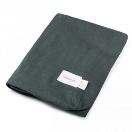 Lin français housse de matelas à langer - Green Blue - 70x50 cm