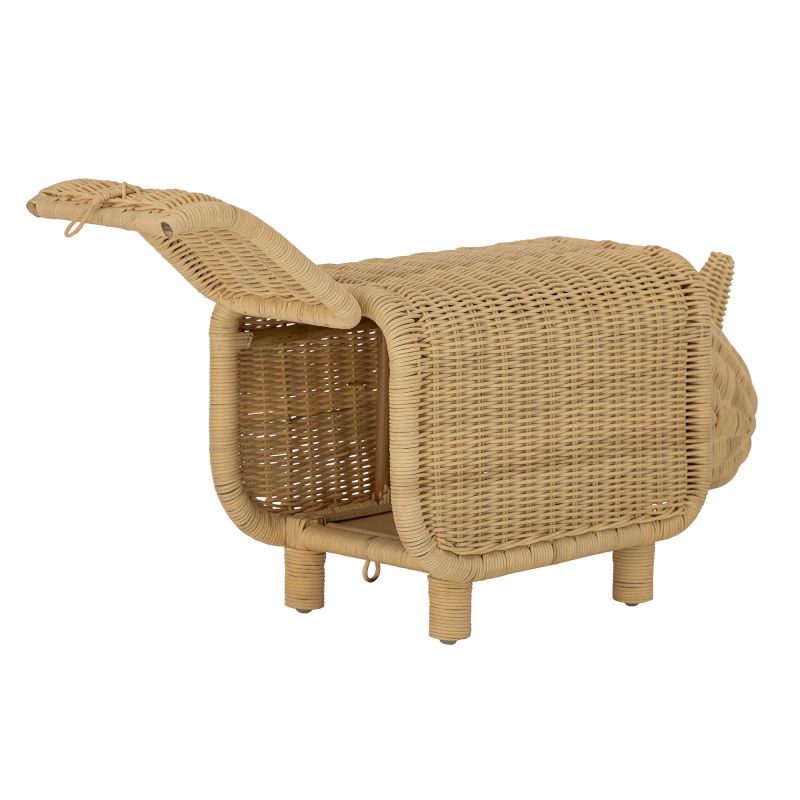 Panier osier rangement jouets et tabouret enfant