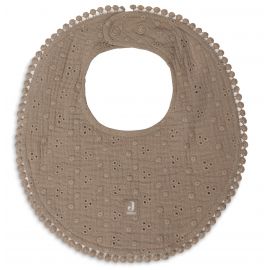 Bavoir Ronde Embroidery - Biscuit